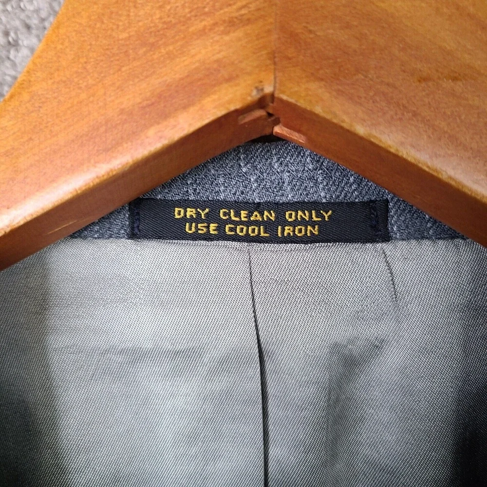 Vintage Richman Brothers Jacket Mens 40S Gray Striped‎ Blazer 70s 2 Button Coat